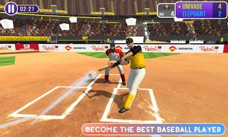 Baseball Battle - flick home run baseball game poster