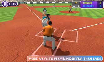 Baseball Battle - flick home run baseball game Ekran Görüntüsü 2