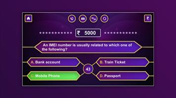 KBC In Hindi - English  Trivia Quiz Game स्क्रीनशॉट 3