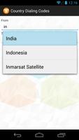 Country Dialing Codes capture d'écran 1