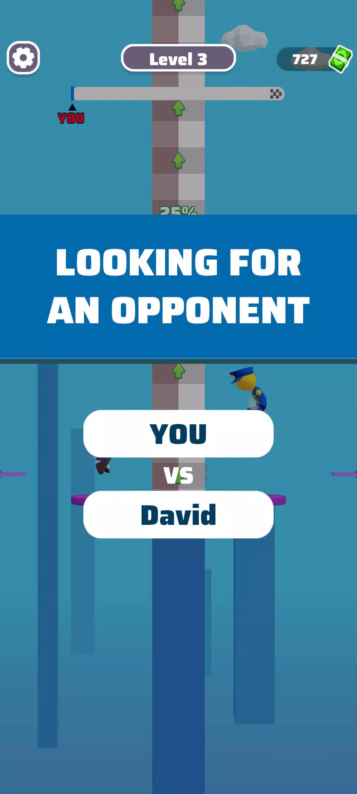 Knife Trampoline Race