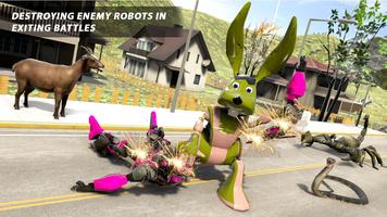 lapin Jeep Robot Jeu: Robot Transformer Jeux Affiche