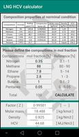 High calorie value calculator for LNG screenshot 1