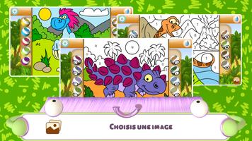 Coloriage magique - Dinosaure Affiche