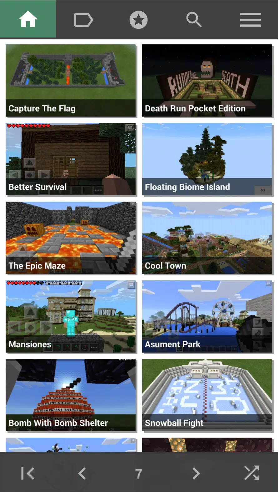 Driving Minecraft Maps with Downloadable Map