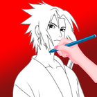 Uchiha Sasuke Coloring Book icône