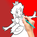 princess peach Coloring Book icon