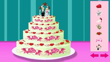 jeu de gâteau de mariage - jeu Affiche