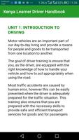 KENYA LEARNER DRIVER HANDBOOK NTSA تصوير الشاشة 2