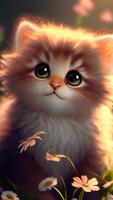 Cute Kitten Wallpaper capture d'écran 1