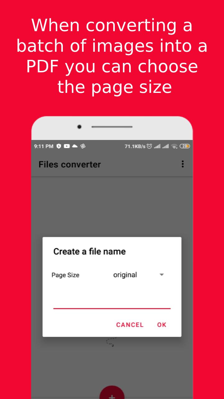 Convert files to pdf, Zip and Mp3 -files converter pour Android -  Téléchargez l'APK