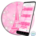 Pink Paris SMS Dual Theme icône