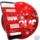 Red love SMS Dual Theme APK