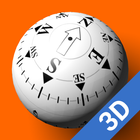 3D Ball Compass ikon