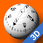 3D Ball Compass ไอคอน