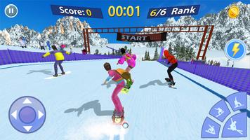 Snow Mountain Skater Poster