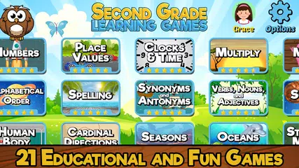 Descargar XAPK de Second Grade Learning Games