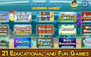 Sixth Grade Learning Games โปสเตอร์