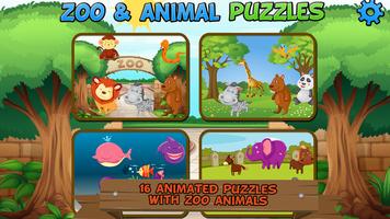 Zoo and Animal Puzzles Poster