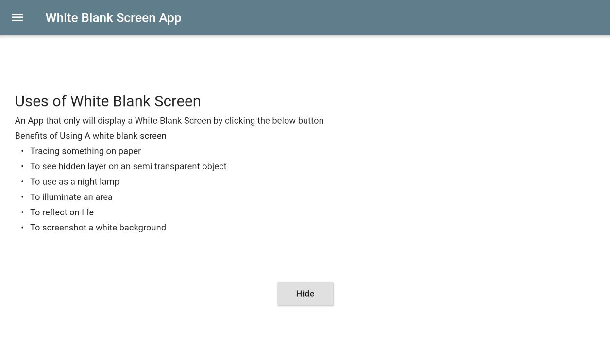 White Blank Screen App For Android Apk Download