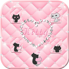 Pink kitty Live Wallpaper Theme icône