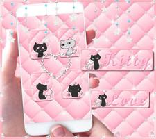 برنامه‌نما Pink kitty Live Wallpaper Theme عکس از صفحه