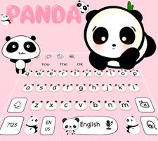 Lindo panda teclado tema Poster