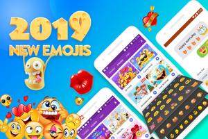 Funtype Clavier Emoji 2018 – 5000+ emojis, GIFs Affiche