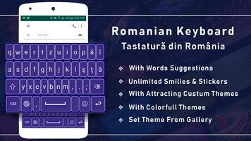 Romanian Color Theme Keyboard, Tastatură română poster