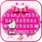 Pink Kitty Keyboard Theme biểu tượng