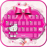 Pink Kitty Keyboard Theme ikona