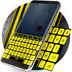 キーボードプラスブラックとイエロー
