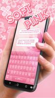 键盘加柔和的粉红色 海報