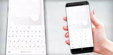 Teclado branco com Emojis para Android