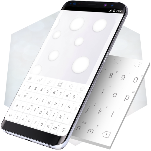 Белая клавиатура с Emojis для Android