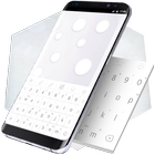 Weiße Tastatur mit Emojis für Android Zeichen