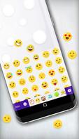 Teclado branco com Emojis para Android imagem de tela 1