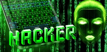 Hacker tastiera verde tasti