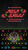 Neon Skull постер