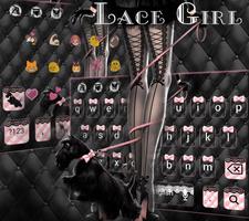 Sexy Lace girl keyboard Theme स्क्रीनशॉट 1
