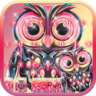 Cute owl Keyboard Theme আইকন