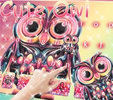 Cute owl Keyboard Theme স্ক্রিনশট 2