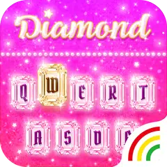 Pink Diamond Keyboard Theme -  アプリダウンロード