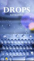 Water Drops Theme - Keyboard T Affiche