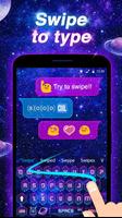 Neon Galaxy Keyboard Theme ảnh chụp màn hình 3