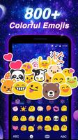 Neon Galaxy Keyboard Theme ảnh chụp màn hình 1