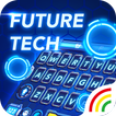 Neon Blue Keyboard - Tech