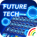 Neon Blue Keyboard - Tech APK