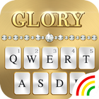 Luxury Gold Diamond Keyboard Theme simgesi