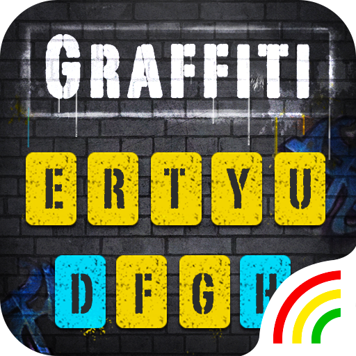 Yellow Graffiti Wall Keyboard 